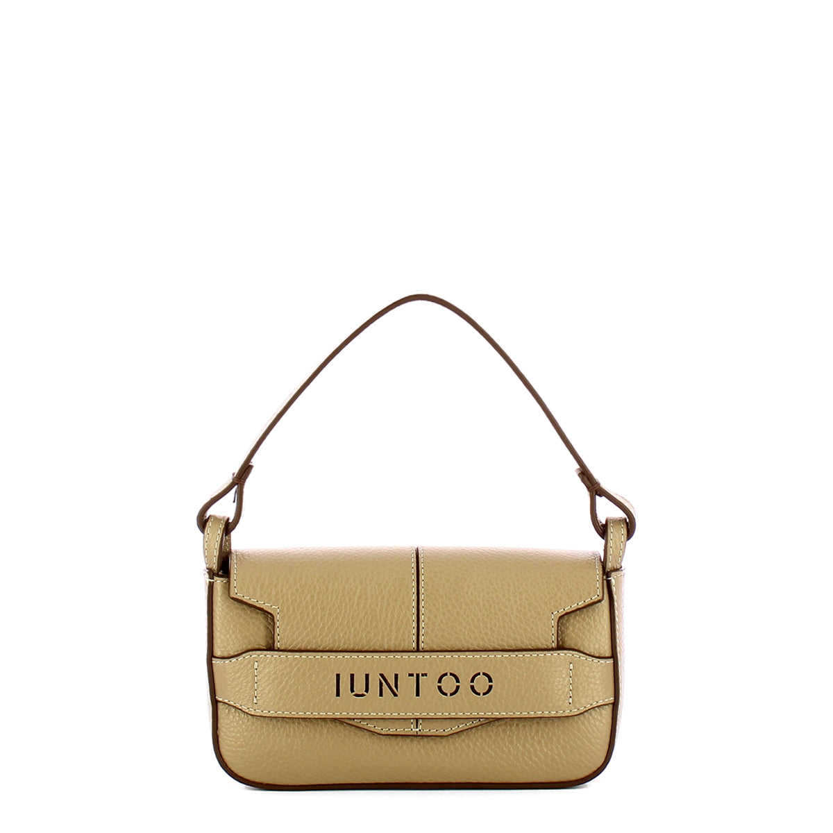 Iuntoo - Silvia Small Grigio Fossile Shoulder Bag - 196003 - GRIGIO/FOSSILE/07
