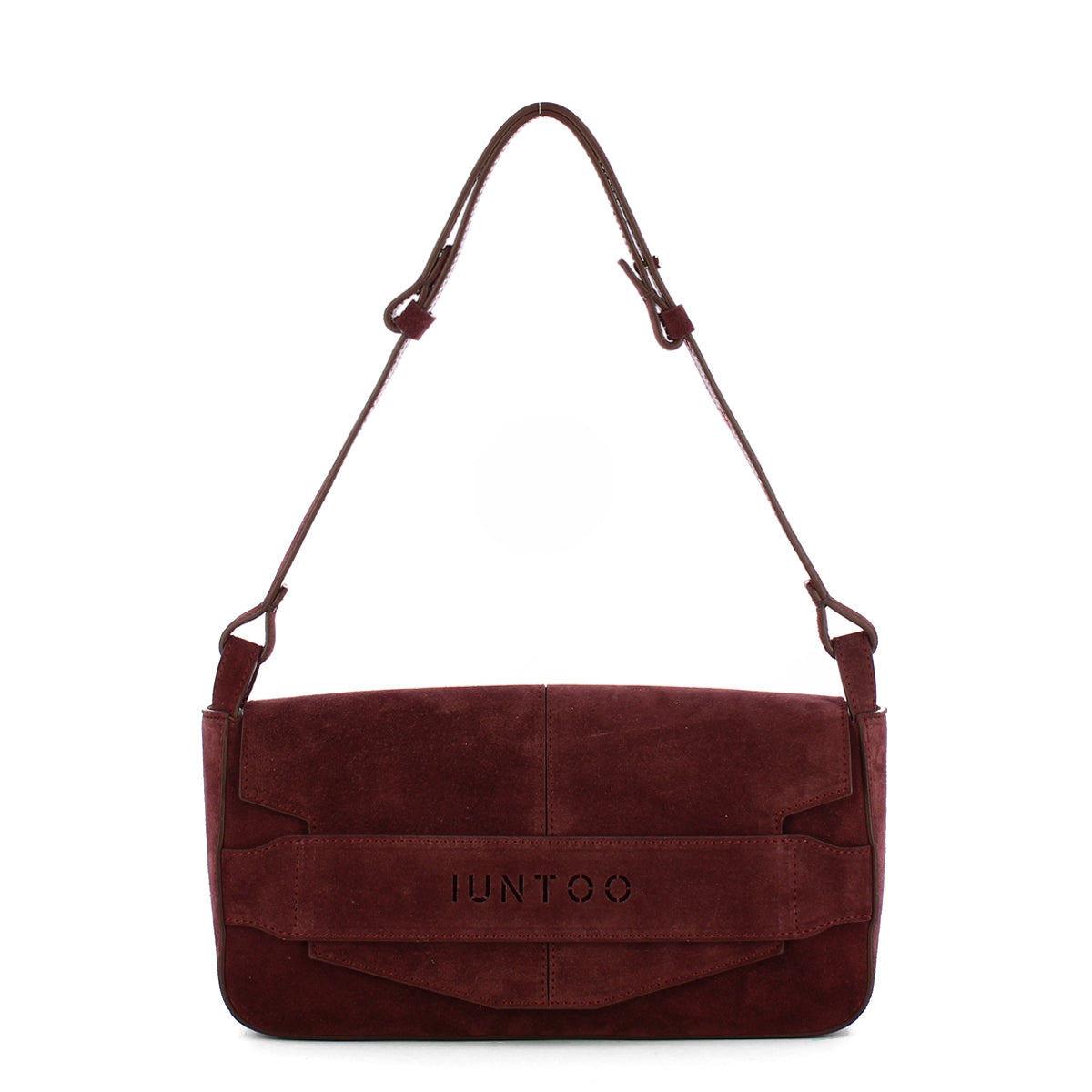 Iuntoo - Silvia Large Montalcino Suede Shoulder Bag - 196101 - MONTALCINO/2734