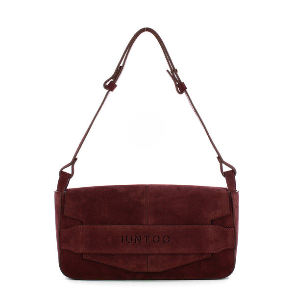 Iuntoo - Silvia Large Montalcino Suede Shoulder Bag - 196101 - MONTALCINO/2734