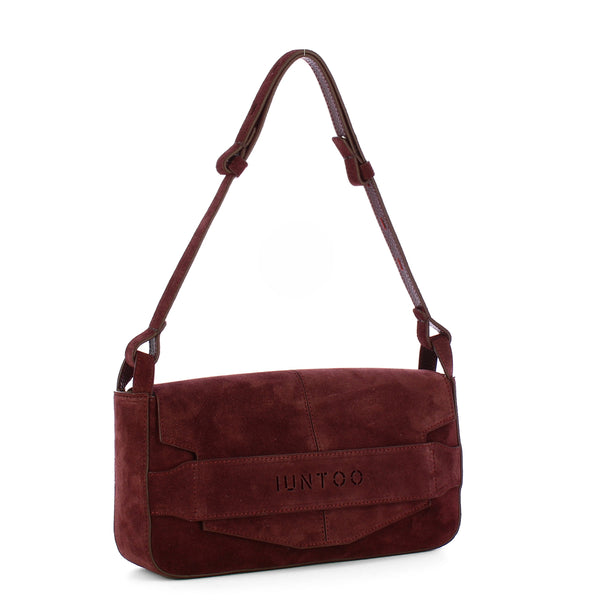 Iuntoo - Silvia Large Montalcino Suede Shoulder Bag - 196101 - MONTALCINO/2734