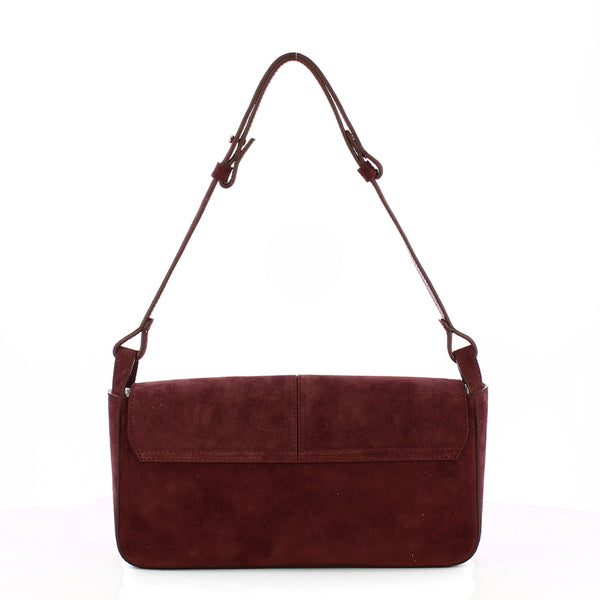 Iuntoo - Silvia Large Montalcino Suede Shoulder Bag - 196101 - MONTALCINO/2734