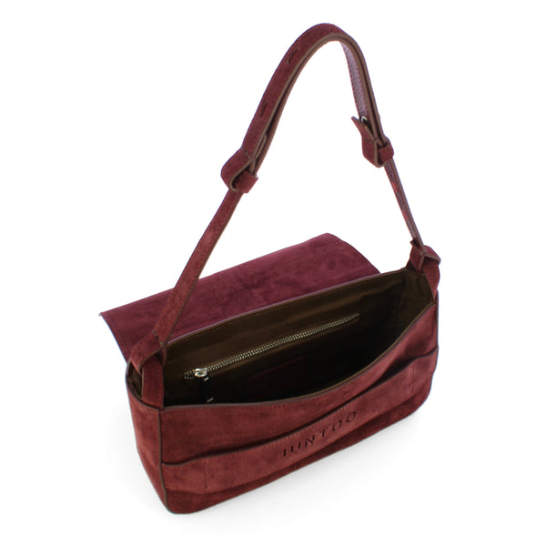 Iuntoo - Silvia Large Montalcino Suede Shoulder Bag - 196101 - MONTALCINO/2734