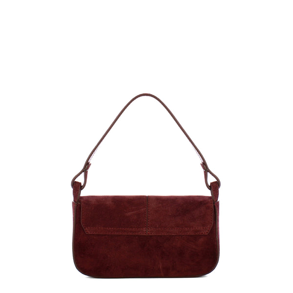 Iuntoo - Silvia Small Montalcino Suede Shoulder Bag - 196103 - MONTALCINO/2734