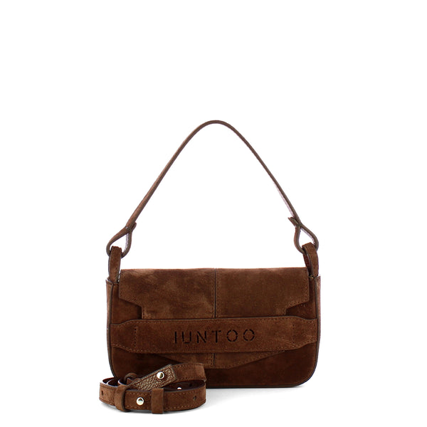 Iuntoo - Silvia Small Testa Moro Suede Shoulder Bag - 196103 - T.MORO/3541
