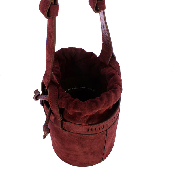 Iuntoo - Infinito Montalcino Suede Bucket Bag - 199100 - MONTALCINO/2734