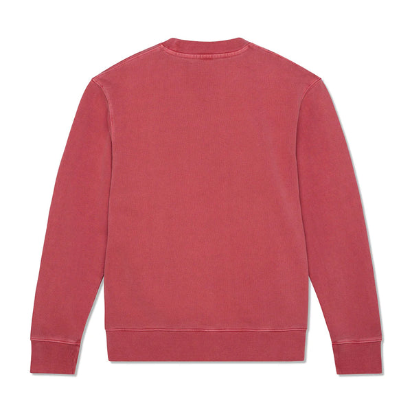 Deus Ex Machina - Felpa Fleece Shield Garment Died Crew Lava Falls Red - DMF258460 - LAVA/FALLS/RED