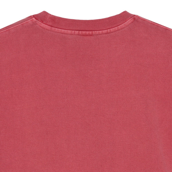 Deus Ex Machina - Felpa Fleece Shield Garment Died Crew Lava Falls Red - DMF258460 - LAVA/FALLS/RED