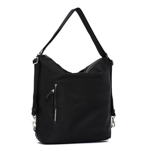 Mandarina Duck - Hunter Black Medium Hobo Bag/Backpack - P10VCT41 - BLACK