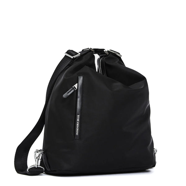 Mandarina Duck - Hunter Black Medium Hobo Bag/Backpack - P10VCT41 - BLACK