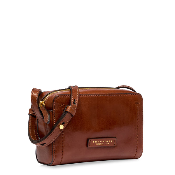 The Bridge - Fiona Marrone Crossbody Bag - 04200401 - MARRONE/14/ORO