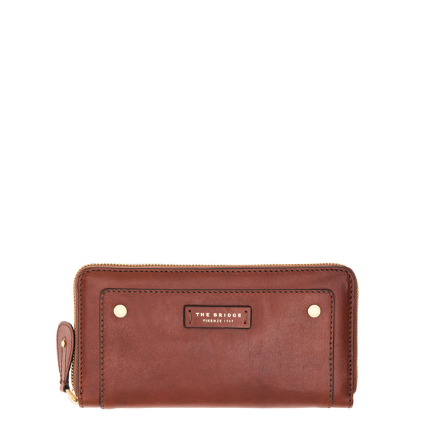 The Bridge - Cecilia Marrone Women's Wallet - 01743301 - MARRONE/14/ORO