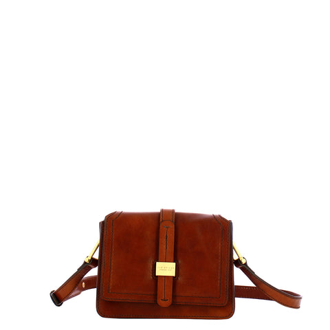 The Bridge - Beatrice Marrone Crossbody Bag - 04461001 - MARRONE/14/ORO