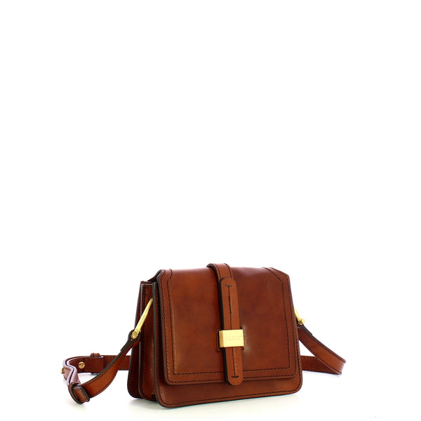 The Bridge - Beatrice Marrone Crossbody Bag - 04461001 - MARRONE/14/ORO