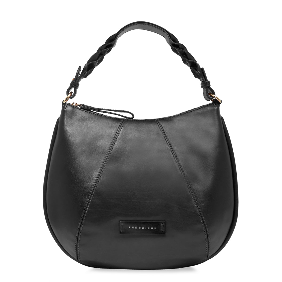 The Bridge - Brigida Nero Hobo Bag - 0449227J - NERO/ABB./ORO