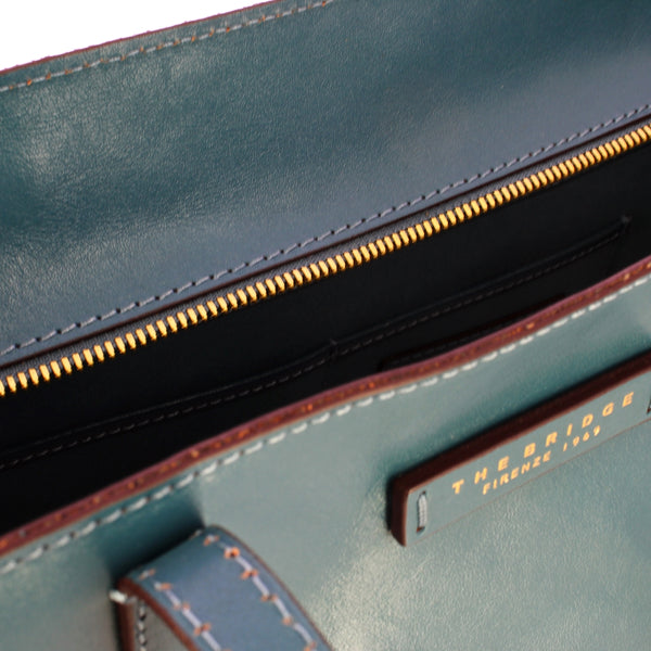 The Bridge - Mirra Sky With Gold Shopping Bag - 04131401 - SKY/WITH/GOLD