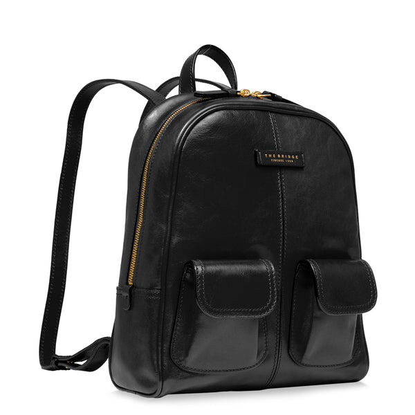 The Bridge - Flora Nero Backpack - 04246401 - NERO/ABB./ORO