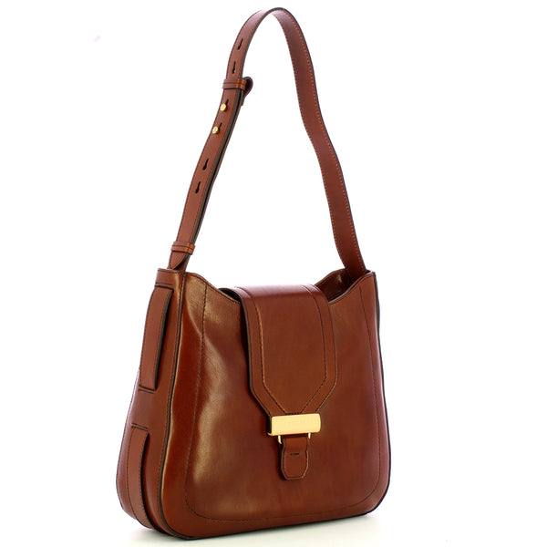 The Bridge - Benedetta Marrone Shoulder Bag - 04553201 - MARRONE/14/ORO