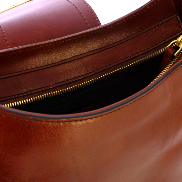 The Bridge - Benedetta Marrone Shoulder Bag - 04553201 - MARRONE/14/ORO