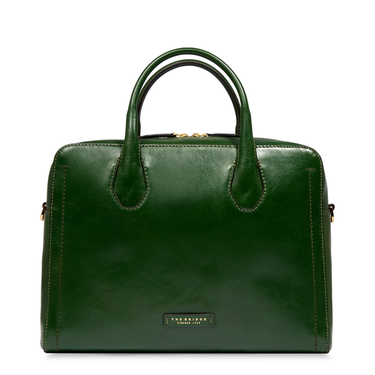 The Bridge - Fiona Verde Inglese Laptop Briefcase - 04206401 - VERDE/INGLESE/ABB./ORO