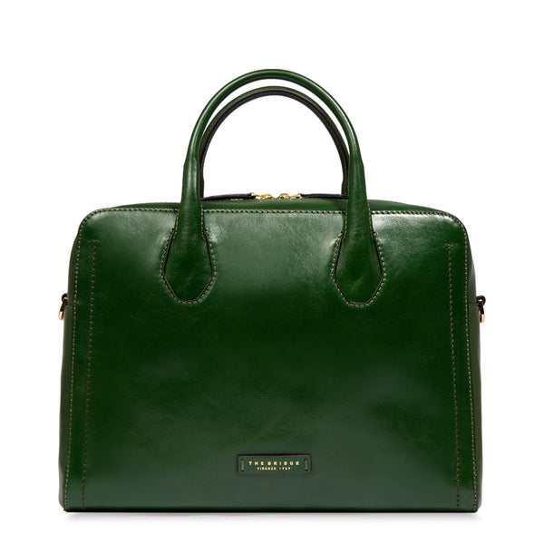 The Bridge - Fiona Verde Inglese Laptop Briefcase - 04206401 - VERDE/INGLESE/ABB./ORO
