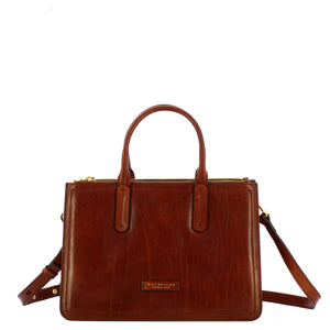 The Bridge - Beatrice Marrone Handbag - 04462001 - MARRONE/14/ORO