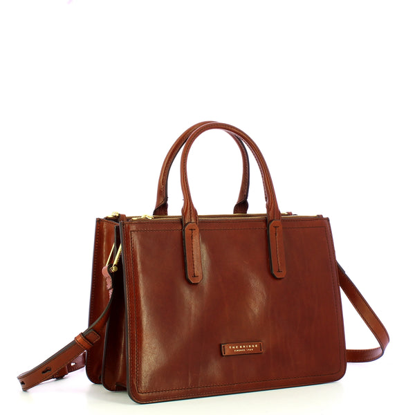 The Bridge - Beatrice Marrone Handbag - 04462001 - MARRONE/14/ORO