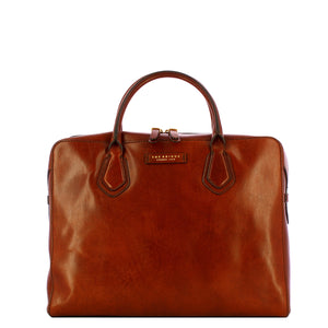The Bridge - Costanza Marrone Laptop Briefcase - 04257301 - MARRONE/14/ORO