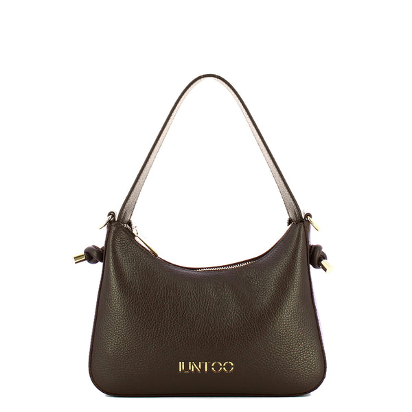 Iuntoo - Nodo Armonia Medium Cioccolato Shoulder Bag - 193002 - CIOCCOLATO/23