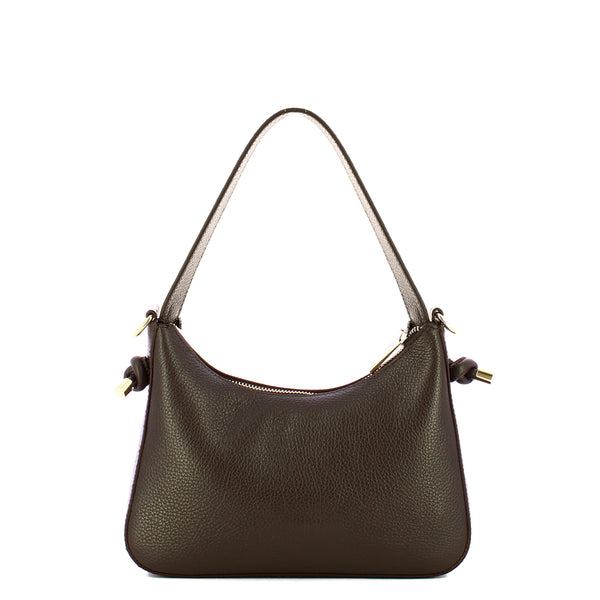 Iuntoo - Nodo Armonia Medium Cioccolato Shoulder Bag - 193002 - CIOCCOLATO/23