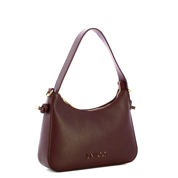 Iuntoo - Nodo Armonia Medium Bordeaux Shoulder Bag - 193002 - BORDEAUX/54