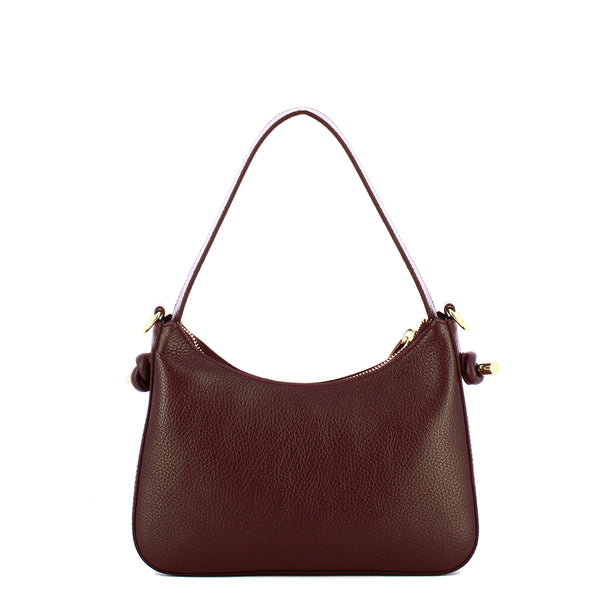 Iuntoo - Nodo Armonia Medium Bordeaux Shoulder Bag - 193002 - BORDEAUX/54