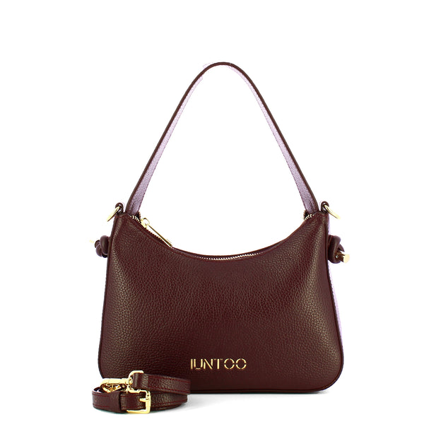 Iuntoo - Nodo Armonia Medium Bordeaux Shoulder Bag - 193002 - BORDEAUX/54