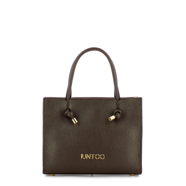 Iuntoo - Nodo Armonia Small Cioccolato Handbag - 195003 - CIOCCOLATO/23