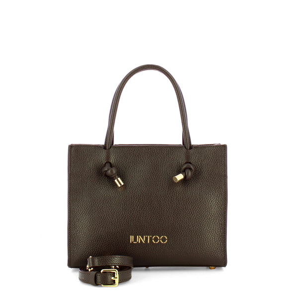 Iuntoo - Nodo Armonia Small Cioccolato Handbag - 195003 - CIOCCOLATO/23