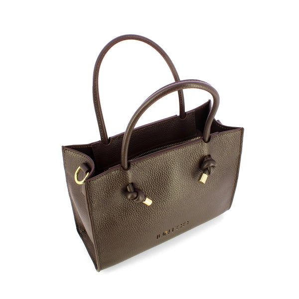 Iuntoo - Nodo Armonia Small Cioccolato Handbag - 195003 - CIOCCOLATO/23