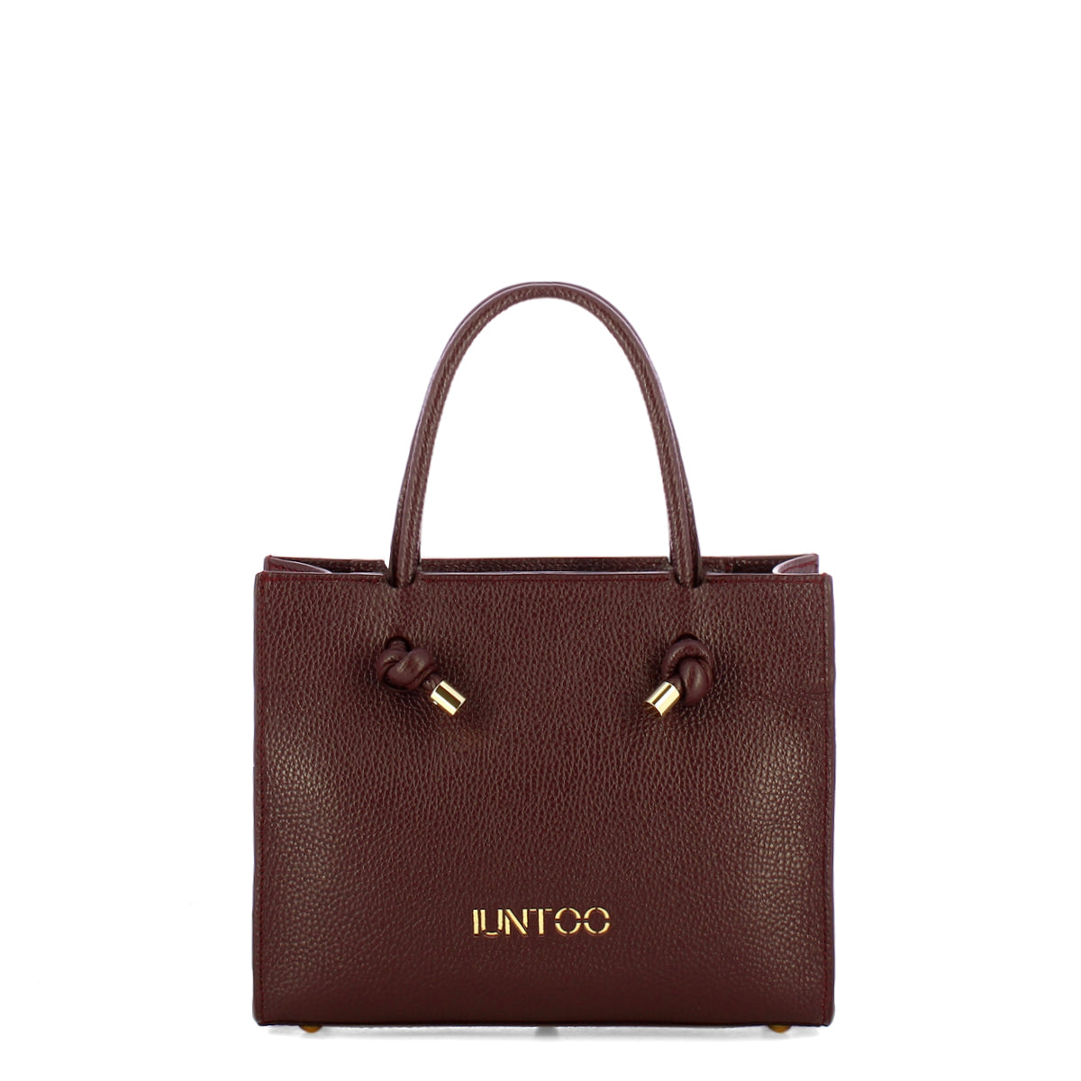 Iuntoo - Nodo Armonia Small Bordeaux Handbag - 195003 - BORDEAUX/54
