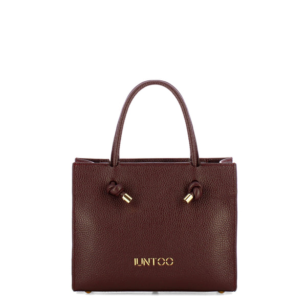 Iuntoo - Nodo Armonia Small Bordeaux Handbag - 195003 - BORDEAUX/54