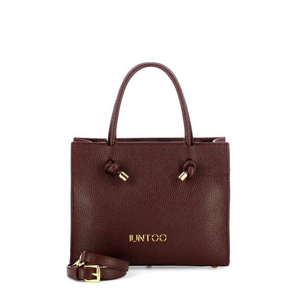 Iuntoo - Nodo Armonia Small Bordeaux Handbag - 195003 - BORDEAUX/54