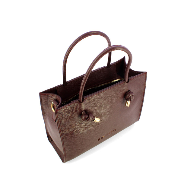 Iuntoo - Nodo Armonia Small Bordeaux Handbag - 195003 - BORDEAUX/54