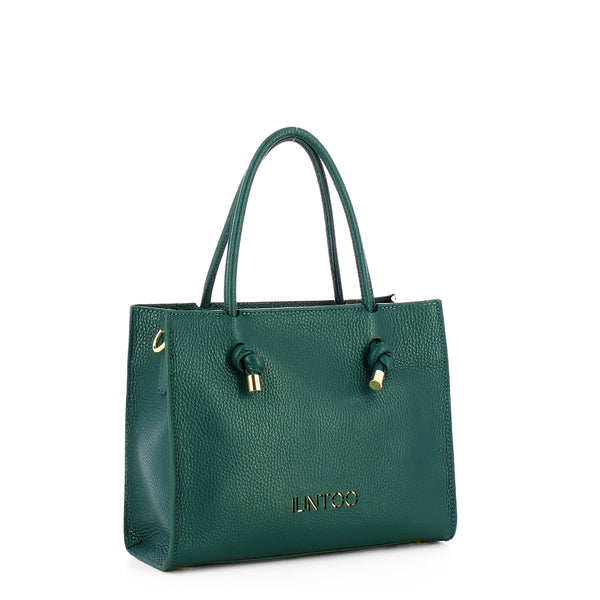 Iuntoo - Nodo Armonia Small Petrolio Handbag - 195003 - PETROLIO/33