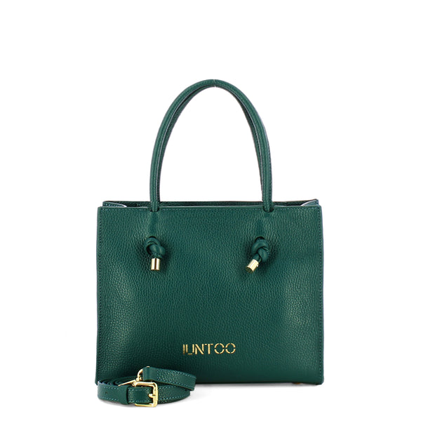 Iuntoo - Nodo Armonia Small Petrolio Handbag - 195003 - PETROLIO/33