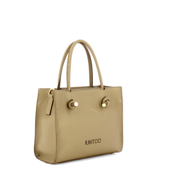Iuntoo - Nodo Armonia Small Grigio Fossile Handbag - 195003 - GRIGIO/FOSSILE/07