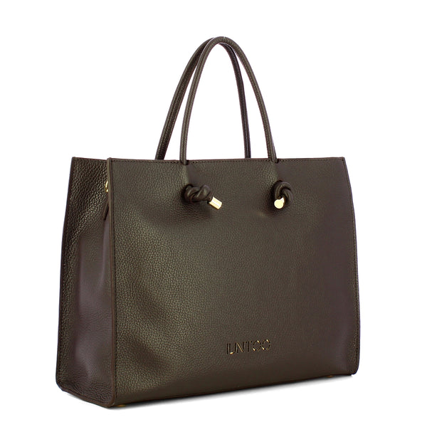 Iuntoo - Nodo Armonia Large Cioccolato Handbag - 195001 - CIOCCOLATO/23