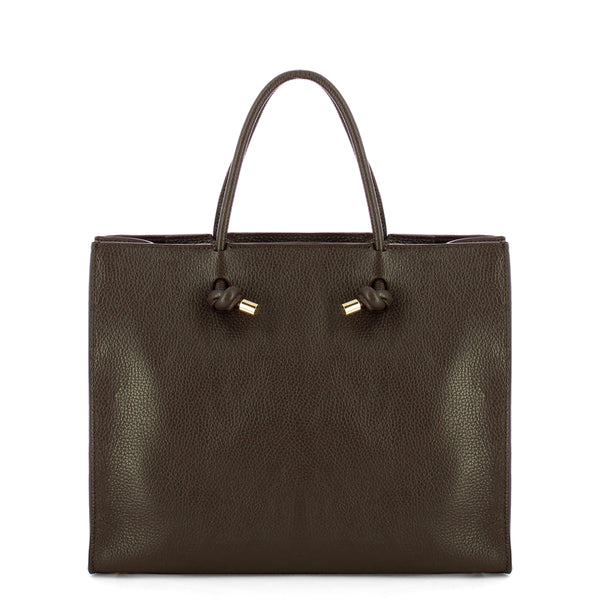 Iuntoo - Nodo Armonia Large Cioccolato Handbag - 195001 - CIOCCOLATO/23