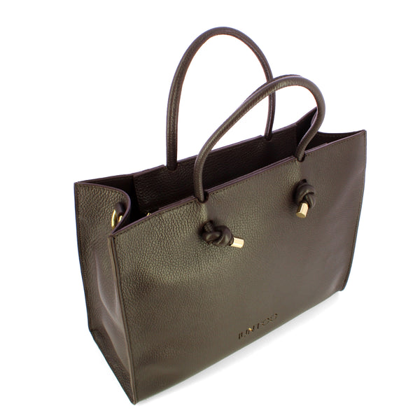 Iuntoo - Nodo Armonia Large Cioccolato Handbag - 195001 - CIOCCOLATO/23