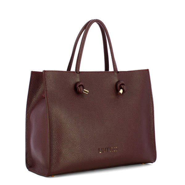 Iuntoo - Nodo Armonia Large Bordeaux Handbag - 195001 - BORDEAUX/54