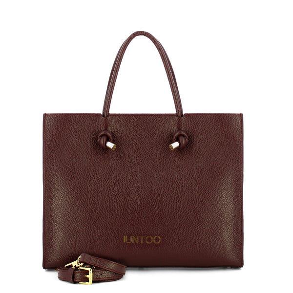 Iuntoo - Nodo Armonia Large Bordeaux Handbag - 195001 - BORDEAUX/54