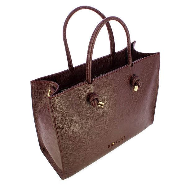 Iuntoo - Nodo Armonia Large Bordeaux Handbag - 195001 - BORDEAUX/54