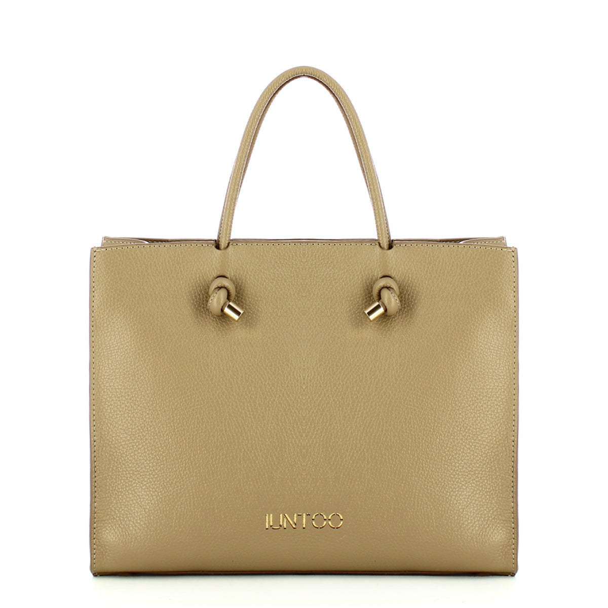 Iuntoo - Nodo Armonia Large Grigio Fossile Handbag - 195001 - GRIGIO/FOSSILE/07