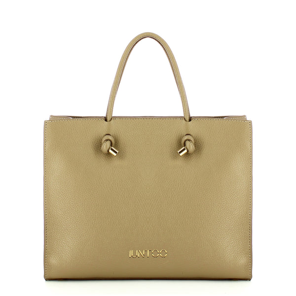 Iuntoo - Nodo Armonia Large Grigio Fossile Handbag - 195001 - GRIGIO/FOSSILE/07